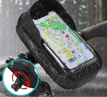 Support Smartphone Moto Étanche – Rotation 360° & Rangement Intégré