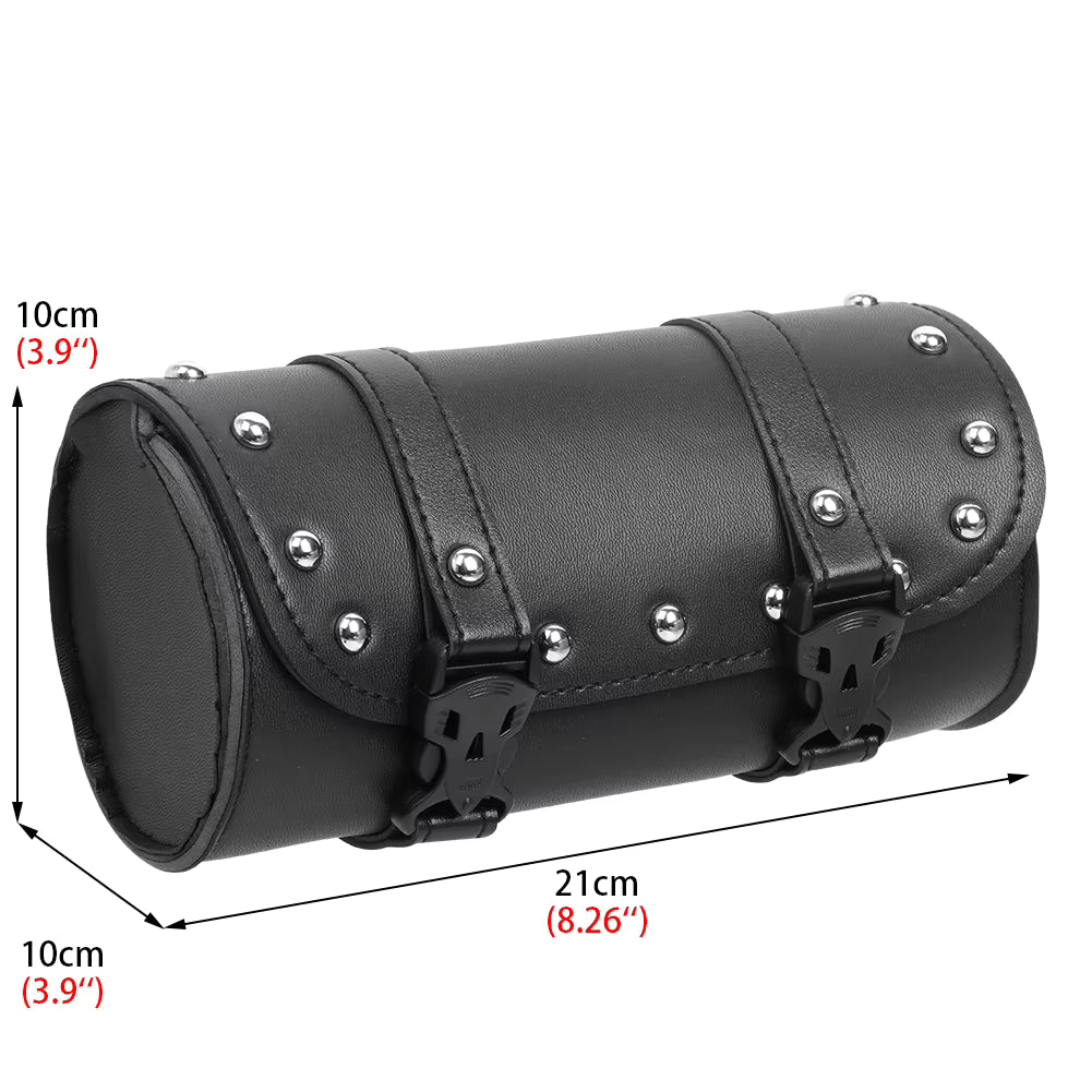 Sacoche de Guidon Moto en Simili Cuir – Compacte & Accès Rapide