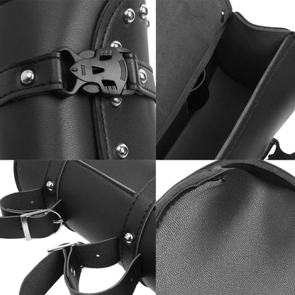 Sacoche de Guidon Moto en Simili Cuir – Compacte & Accès Rapide